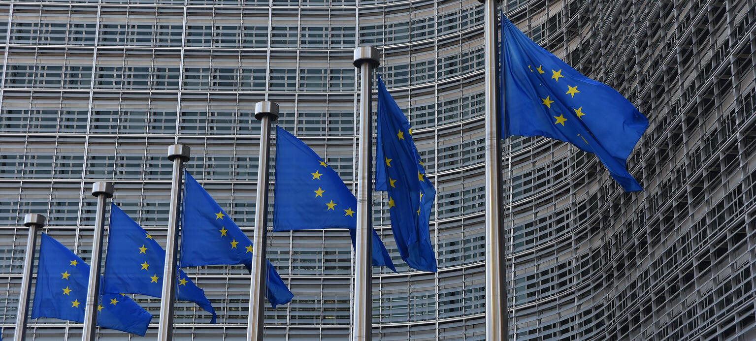 View of the European Commission and the European Quarter, on the first day of the European Council Summit, Brussels on June 28, 2018