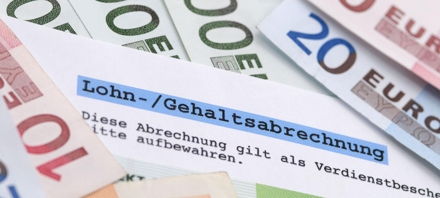 Lohn-/Gehaltsabrechnung mit Geld