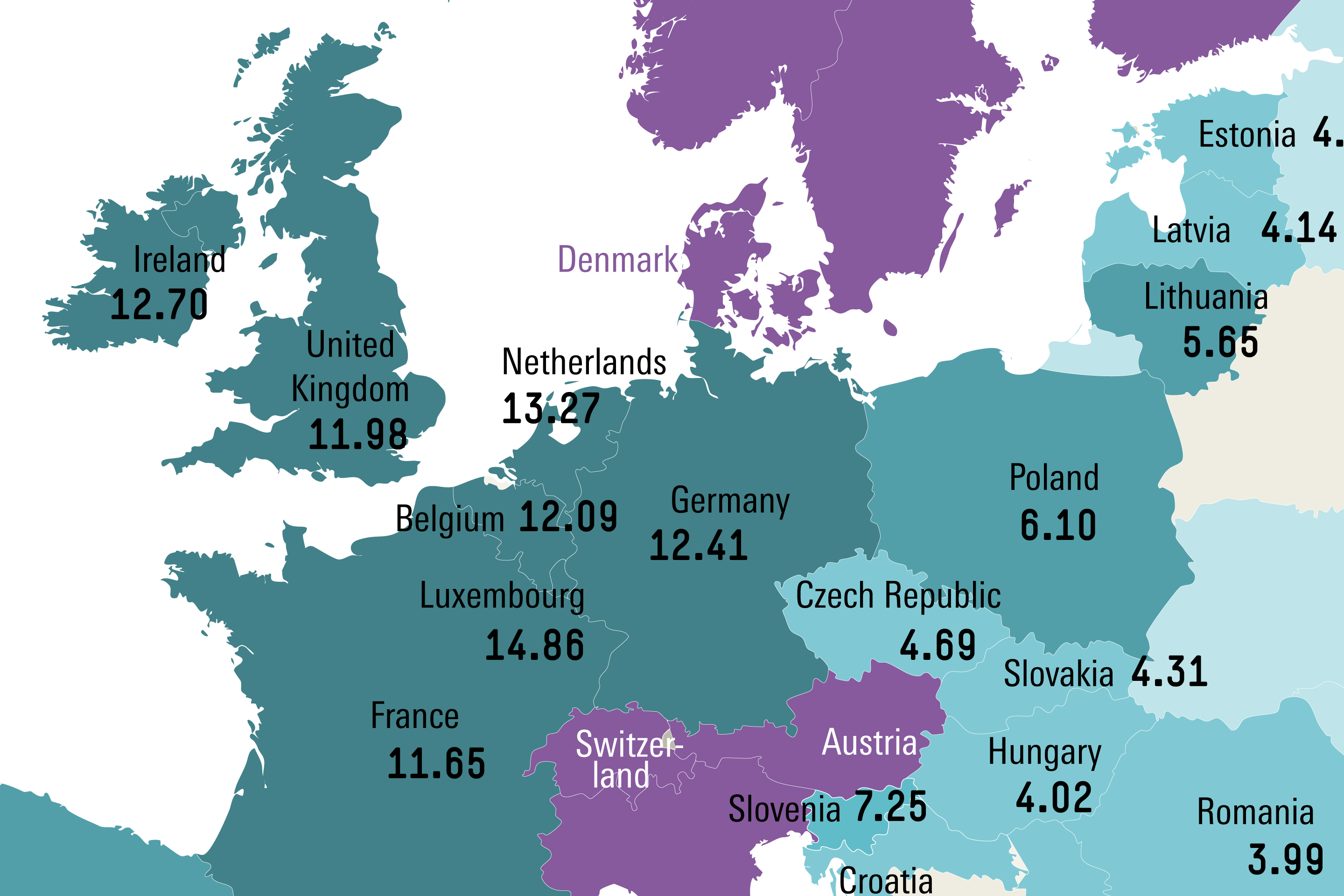 Minimum wages static map