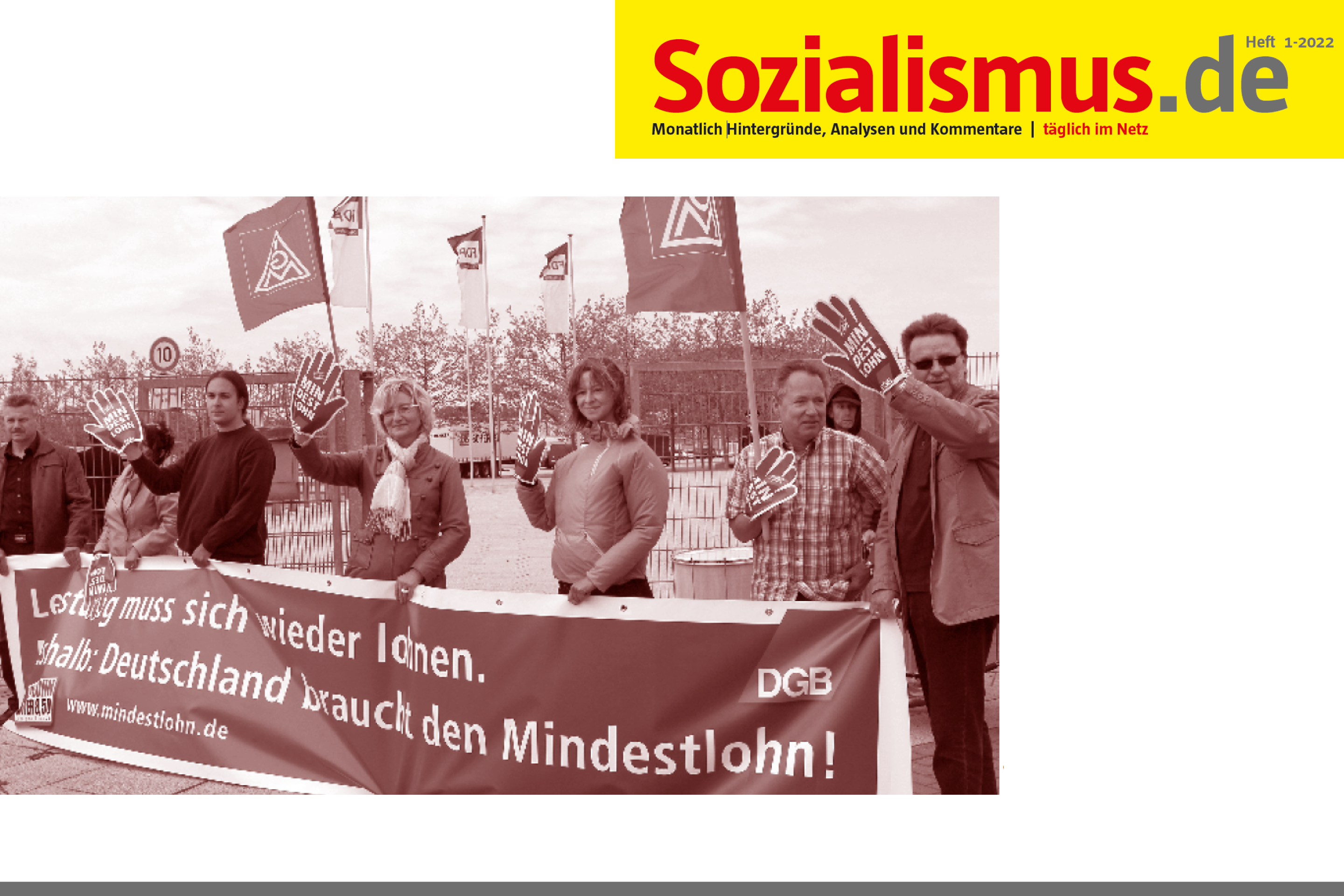 Beitrag Mindestlohn in Zeitschrift sozialsmus.de