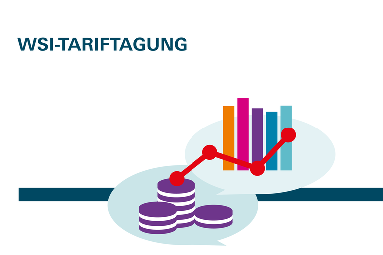 Münzstapel und ein Diagramm als Logo der Tariftagung