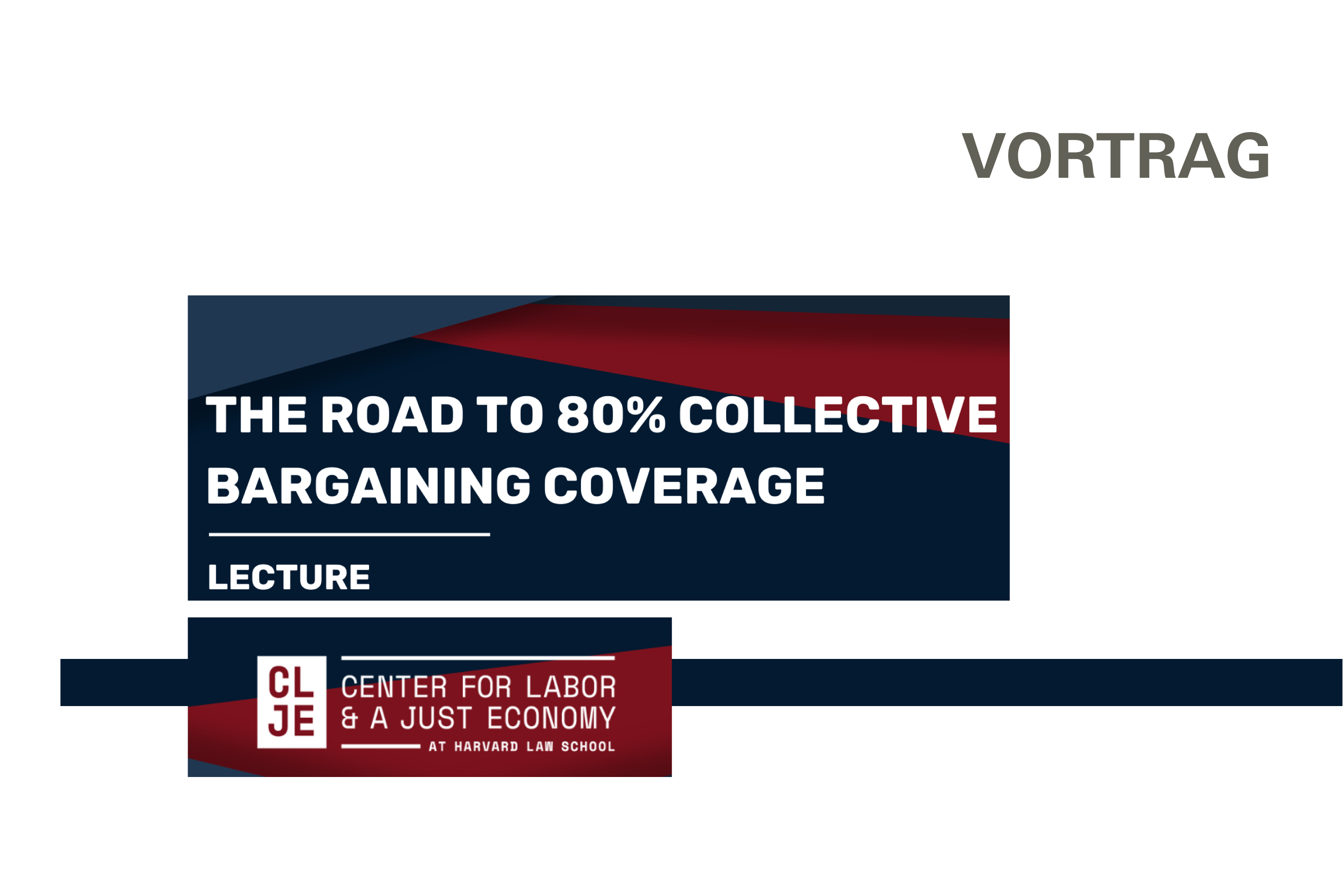 Vortragstitel und Logo der Harvard University