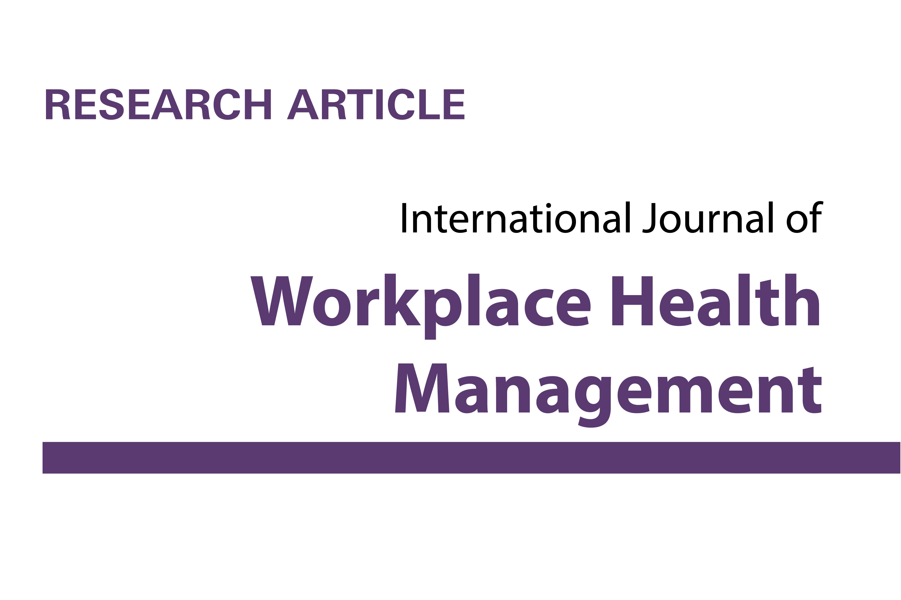 Titel der Zeitschrift International Journal of Workplace Health Management