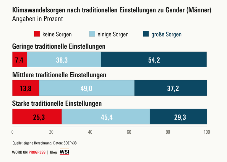 Gendereinstellungen und Klimasorgen von Männern